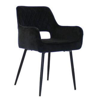 Vergaderstoel Trendline Doozy, kleur naar keuze (velvet), zwart frame, nieuw