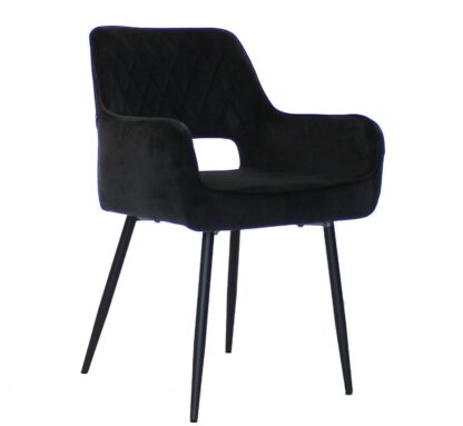 Vergaderstoel Trendline Doozy, kleur naar keuze (velvet), zwart frame, nieuw