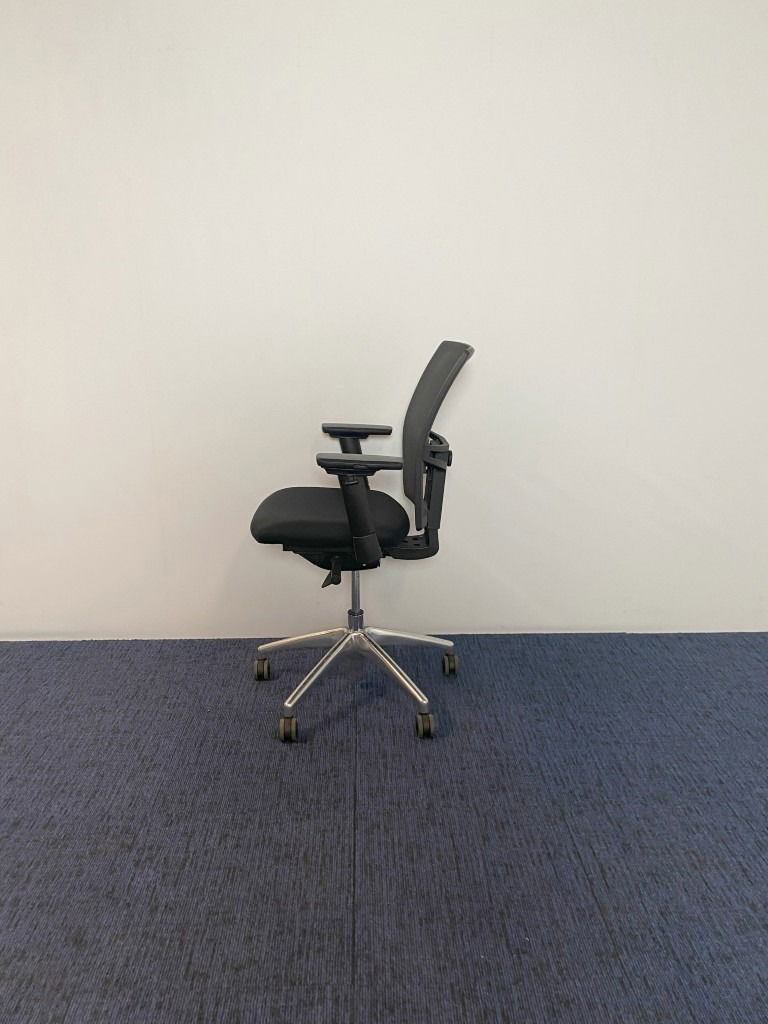 Bureaustoel CS Weave, zwart, chroom voetkruis - Afbeelding 4