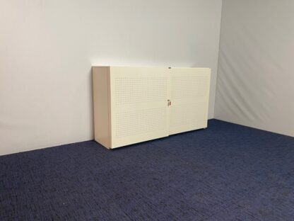 Schuifdeurkast Gispen (akoestisch), wit, H 100 x B 180 x D 46 cm. - Afbeelding 2