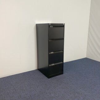 Hangmappenkast Bisley, zwart H 132 x B 47 x D 62 cm.