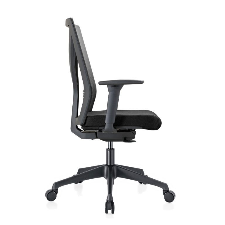 Bureaustoel Mesh 640, zwarte stof, zwart voetkruis - Afbeelding 3