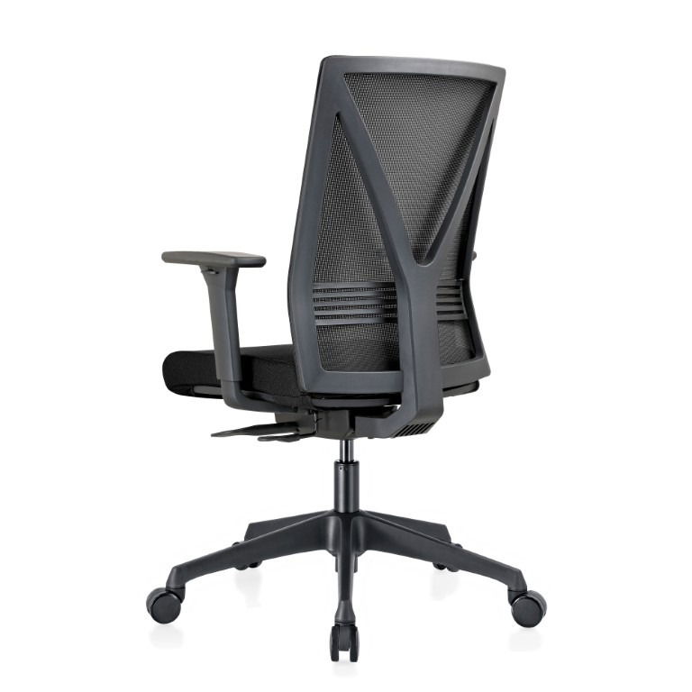 Bureaustoel Mesh 640, zwarte stof, zwart voetkruis - Afbeelding 4