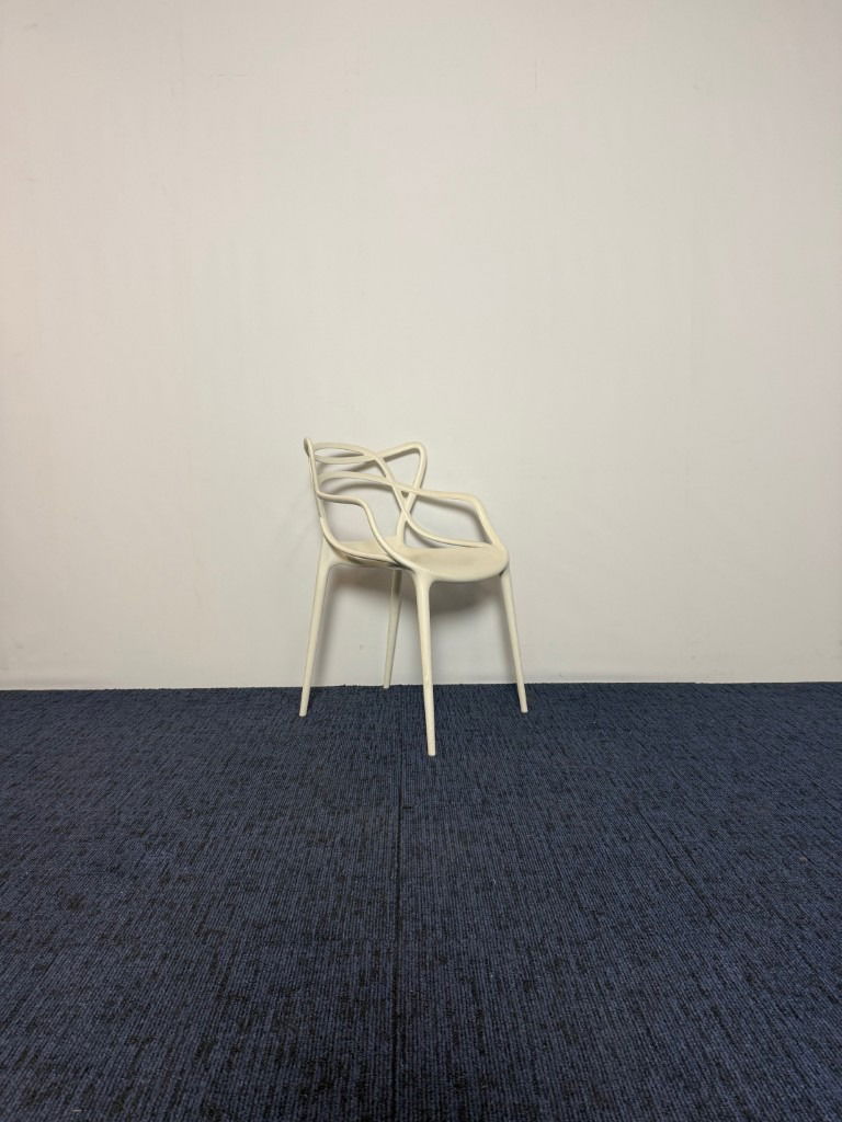 Vergaderstoel Kartell Masters, kunststof, wit