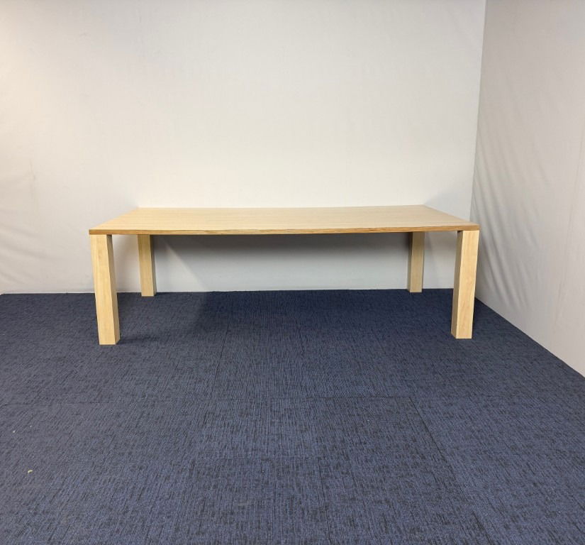 Vergadertafel, ahorn, hout, 240 x 120 cm. - Afbeelding 3