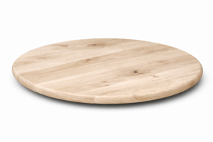Eiken tafelblad rond 40mm - Bolle rand