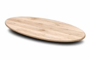 Eiken tafelblad Ovaal - Bolle randen