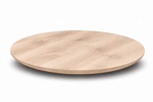 Eiken tafelblad rond 40mm - Facetrand