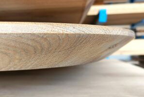 Eiken tafelblad rond 30mm - Facetrand