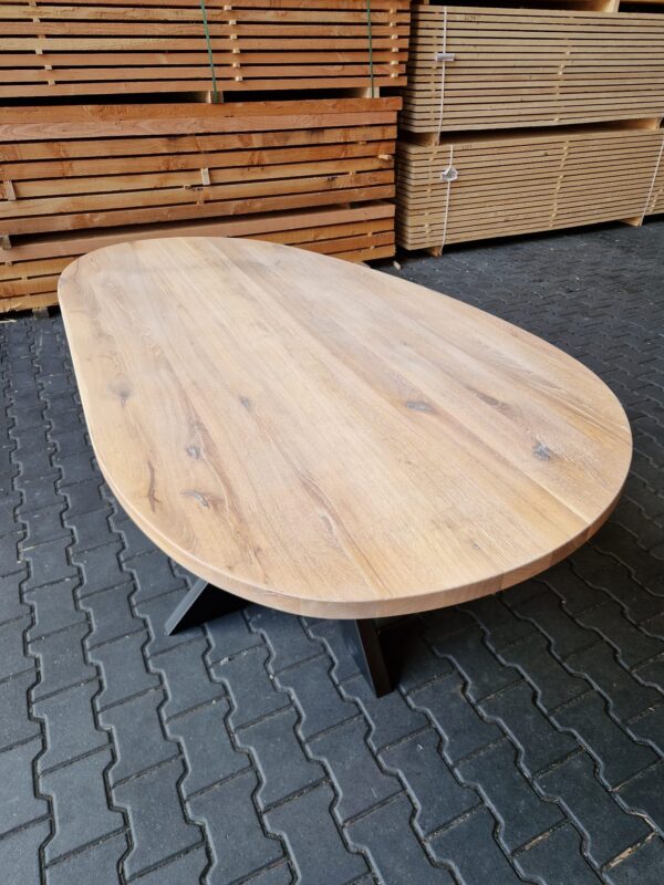 ACTIETAFEL - Kiezel 200x110cm - Rechte randen - Matrixpoot - Kleur Smoke - Afbeelding 2