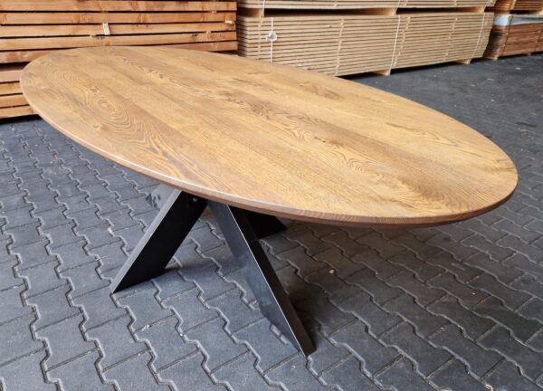 ACTIETAFEL - Ovaal 220x110cm - Matrixpoot - Kleur Black