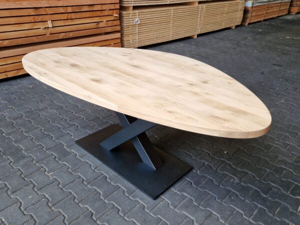 ACTIETAFEL - Kiezel 200x120cm - Rechte randen - V-poot