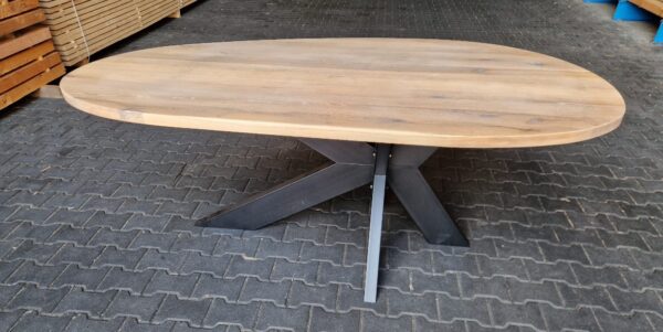 ACTIETAFEL - Kiezel 200x110cm - Rechte randen - Matrixpoot - Kleur Smoke - Afbeelding 3