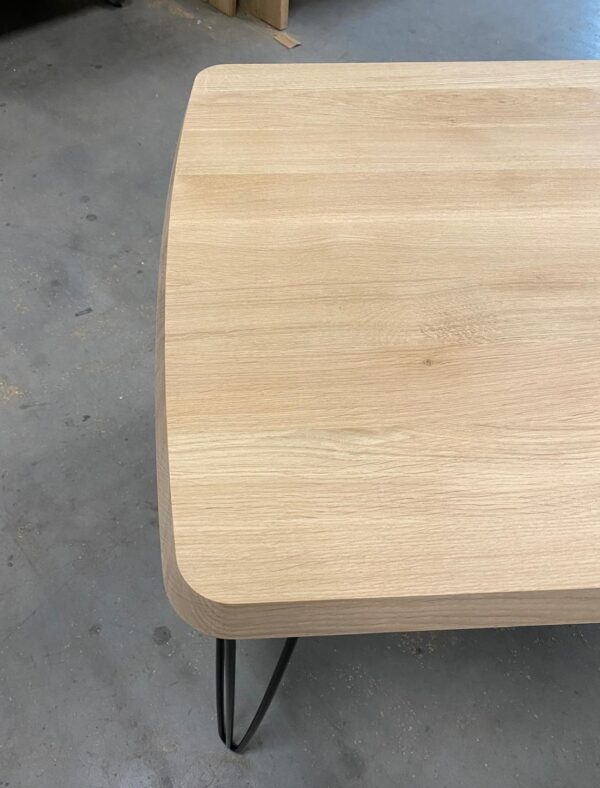 ACTIETAFEL - NIEUW - Half Deens Ovaal 150x80cm - Facetrand inverted - Afbeelding 2