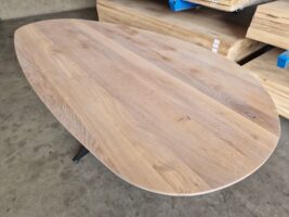 ACTIETAFEL - Kiezel 200x105cm - Facetrand - Kleur Sky Grey