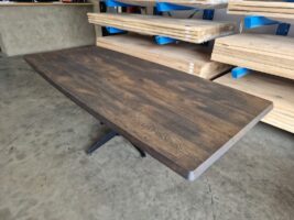 ACTIETAFEL - Half ovaal 230x105cm - Facetrand inverted - Kleur Charcoal