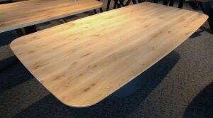 ACTIE TAFELBLAD - Deens ovaal 220x110cm - Facetrand - Onbehandeld