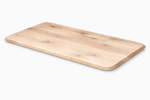 Eiken tafelblad Rondhoek - Inverted facetrand