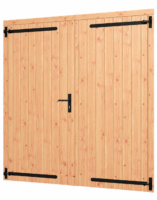 Douglas opgeklampte deur dubbel - 195x176cm (kozijn 202x190cm)