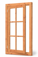 Douglas vleugelraam enkel - 129,6x67,4cm (kozijn 143x80,8cm)
