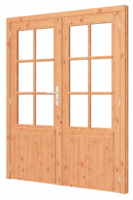Douglas paneeldeur dubbel - 193x156cm (kozijn 200,6x169x6cm)